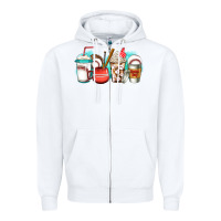 White baseball coffee cups Zipper Hoodie - Jasminsmagicworld