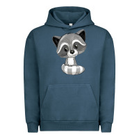 Pigment Midnight Navy raccoon Urban Hoodie - texasbilliewilder