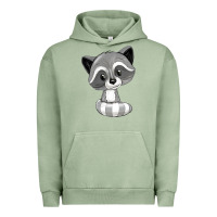 Pigment Oil Green raccoon Urban Hoodie - texasbilliewilder