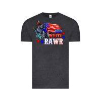 Vintage Black Red white rawr 4th of july Vintage Tee - CowGirlArtShop