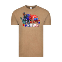 Red White Rawr 4th Of July Vintage Tee | Teevron