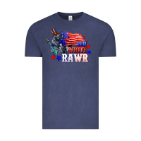 Vintage Denim Red white rawr 4th of july Vintage Tee - CowGirlArtShop
