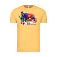 Vintage Mustard Red white rawr 4th of july Vintage Tee - CowGirlArtShop