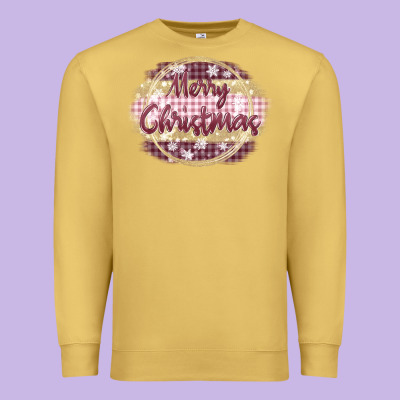 Merry Christmas Pink Premium Sweatshirt Designed By Maliassmallbusiness