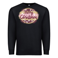 Black merry christmas pink Premium Sweatshirt - MaliasSmallBusiness
