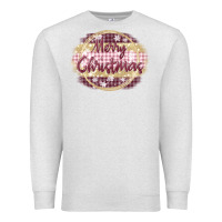 Oatmeal Heather merry christmas pink Premium Sweatshirt - MaliasSmallBusiness