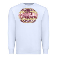 White merry christmas pink Premium Sweatshirt - MaliasSmallBusiness