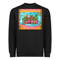 Black hello summer Heavyweight Sweatshirt - Zillion Design Studio