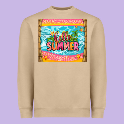 Hello Summer Heavyweight Sweatshirt Designed By Zillion Design Studio