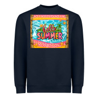Navy hello summer Heavyweight Sweatshirt - Zillion Design Studio