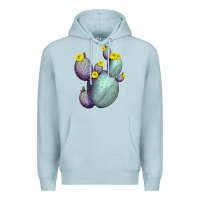 Blue Mist Opunthia Santa Rita Cactus Premium Hoodie - LillyAllenDesigns