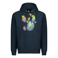Navy Opunthia Santa Rita Cactus Premium Hoodie - LillyAllenDesigns