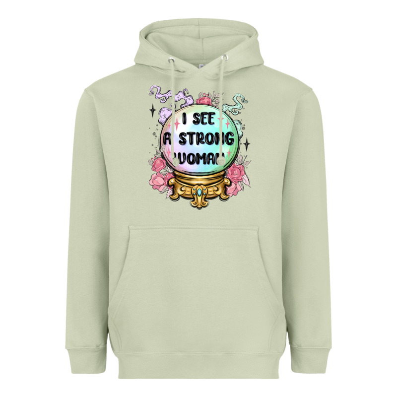 I See A Strong Woman Heavyweight Hoodie by MaliasSmallBusiness | Teevron