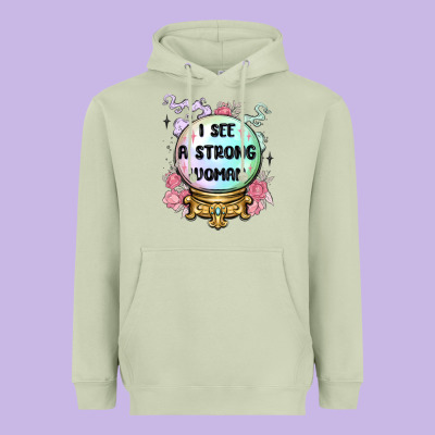 I See A Strong Woman Heavyweight Hoodie Designed By Maliassmallbusiness