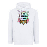 White i see a strong woman Heavyweight Hoodie - MaliasSmallBusiness