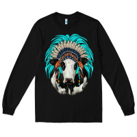 Black holstein indian headdress Long Sleeve Tee - JahusDesignShop