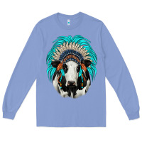 Colony Blue holstein indian headdress Long Sleeve Tee - JahusDesignShop