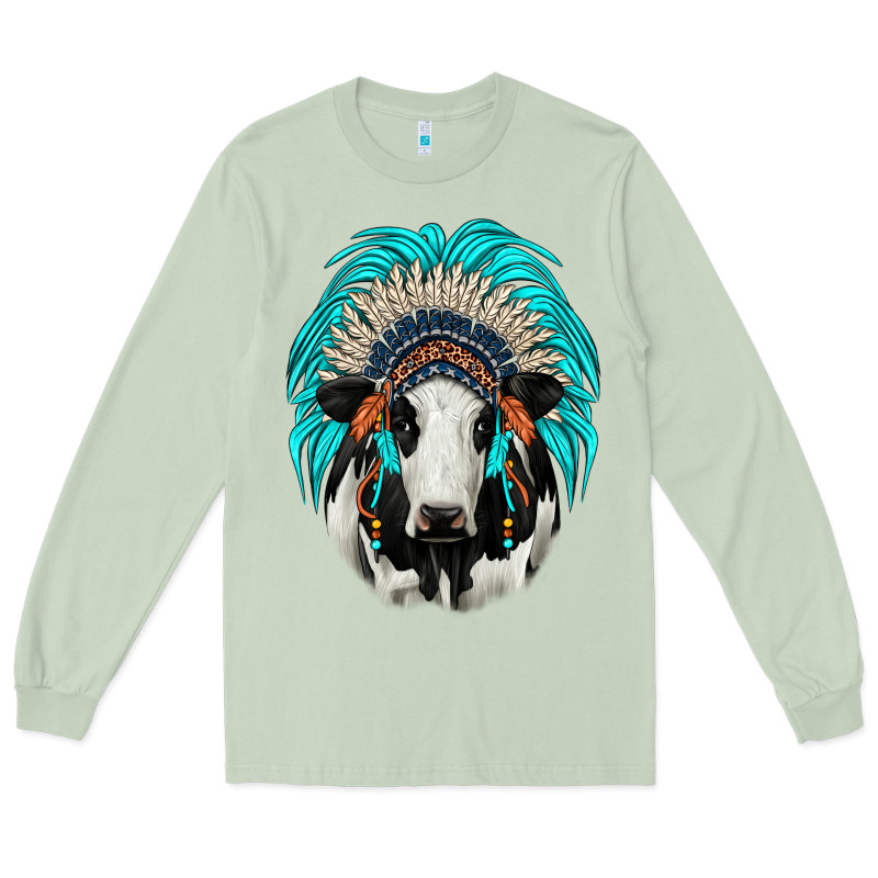 Holstein Indian Headdress Long Sleeve Tee by JahusDesignShop | Teevron