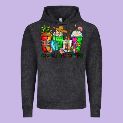 Cinco De Mayo Coffee Cups Vintage Hoodie Designed By Zillion Design Studio