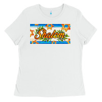 White shalom with olive branch Ladies Tee - AdoDesignShop