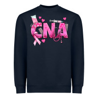 Navy Breast Cancer CNA Certified Nursing Assistant Heavyweight Sweatshirt - texasbilliewilder
