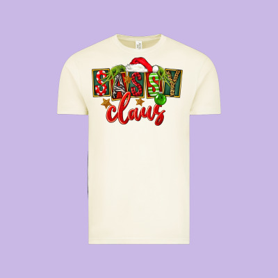 Christmas Sassy Claus Vintage Tee Designed By Fadigitalartstudio