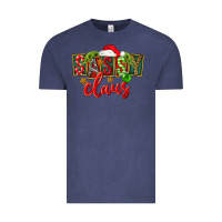 Vintage Denim christmas sassy claus Vintage Tee - FaDigitalArtStudio