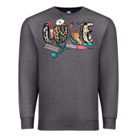 Charcoal Heather love nurse Premium Sweatshirt - NancyCooperArtShop