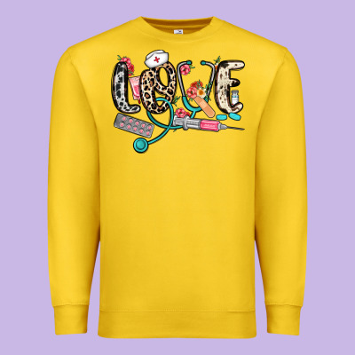 Love Nurse Premium Sweatshirt Designed By Nancycooperartshop