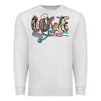 Oatmeal Heather love nurse Premium Sweatshirt - NancyCooperArtShop