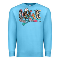 Ocean Blue love nurse Premium Sweatshirt - NancyCooperArtShop