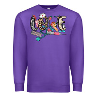 Purple love nurse Premium Sweatshirt - NancyCooperArtShop