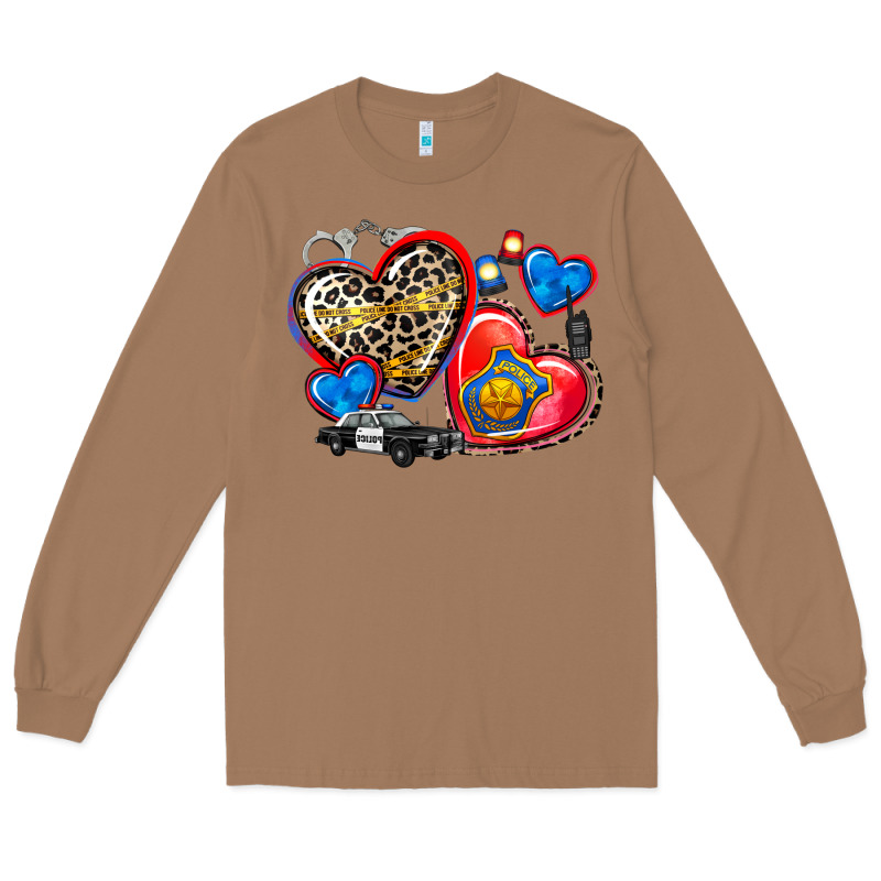 Western Leopard  Police Hearts Long Sleeve Tee by AdoDesignShop | Teevron