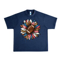 Navy american football sunflower Urban Heavy Tee - HRA Design Shop