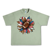 Oil Green american football sunflower Urban Heavy Tee - HRA Design Shop