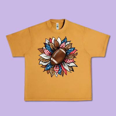 American Football Sunflower Urban Heavy Tee Designed By Hra Design Shop