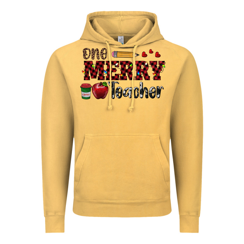 One Merry Teacher Vintage Hoodie by RanaPortraitStore | Teevron