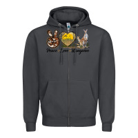 Smoke Peace Love Kangaroo Zipper Hoodie - LillyAllenDesigns