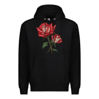 Black Love Rose Premium Hoodie - LillyAllenDesigns