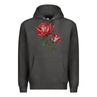 Charcoal Heather Love Rose Premium Hoodie - LillyAllenDesigns