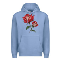 Colony Blue Love Rose Premium Hoodie - LillyAllenDesigns