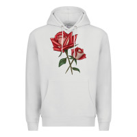 Dove Grey Love Rose Premium Hoodie - LillyAllenDesigns