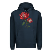 Navy Love Rose Premium Hoodie - LillyAllenDesigns