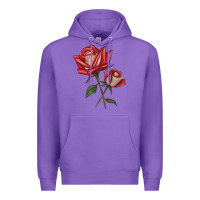 Purple Love Rose Premium Hoodie - LillyAllenDesigns