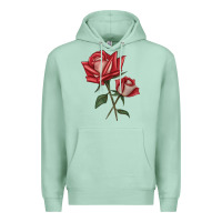 Seafoam Love Rose Premium Hoodie - LillyAllenDesigns