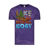Cloud Purple lake life floats my boat Vintage Tee - HRA Design Shop