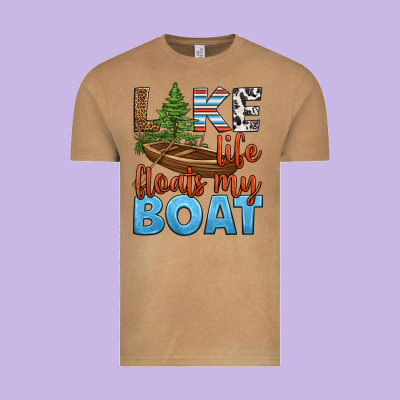 Lake Life Floats My Boat Vintage Tee Designed By Hra Design Shop