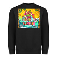 Black hello summer gnomes Heavyweight Sweatshirt - Zillion Design Studio