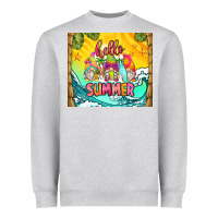 Heather Grey hello summer gnomes Heavyweight Sweatshirt - Zillion Design Studio