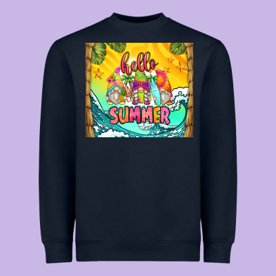 Hello Summer Gnomes Heavyweight Sweatshirt Designed By Zillion Design Studio